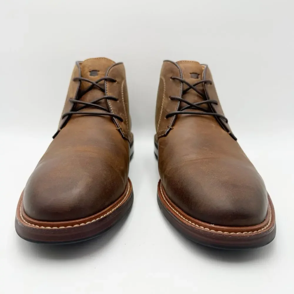 Florsheim Mens Anthem Plain Toe Chukka Boots Size 10.5 M Brown Leather NWOB